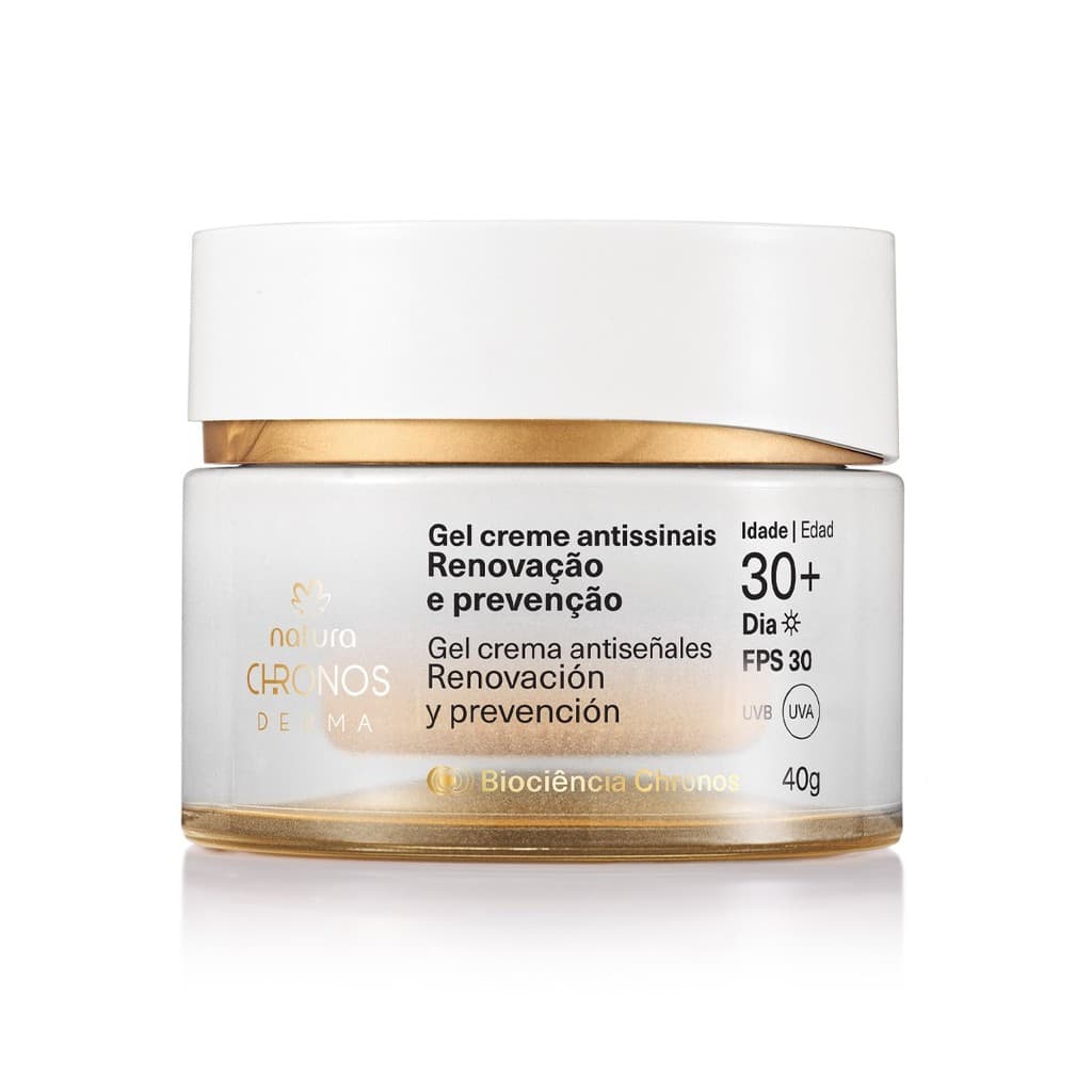 Gel Creme Antissinais Renovação e Prevenção 30+ Dia Chronos Derma 40g - Natura