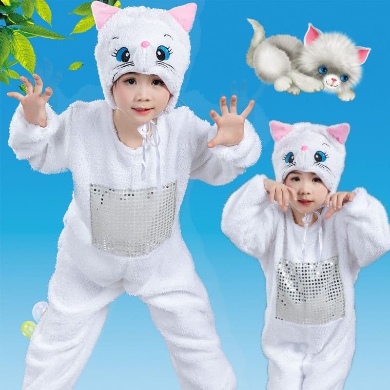 Novo gatinho traje crianças Animal pequeno gato traje de dança do jardim de infância