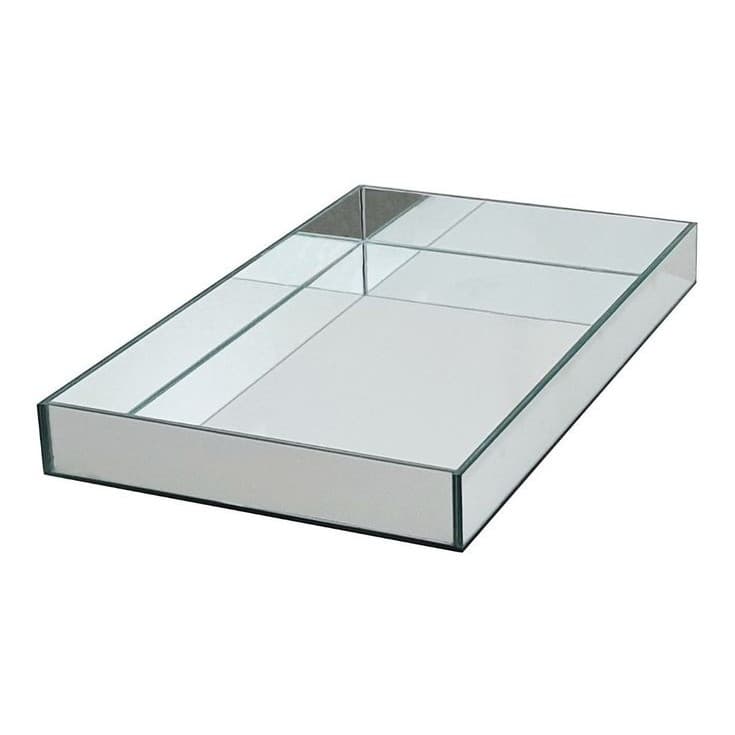 Bandeja Espelhada Decorativa Premium 19x28cm Sala Jantar Bar e Bebidas Elegante