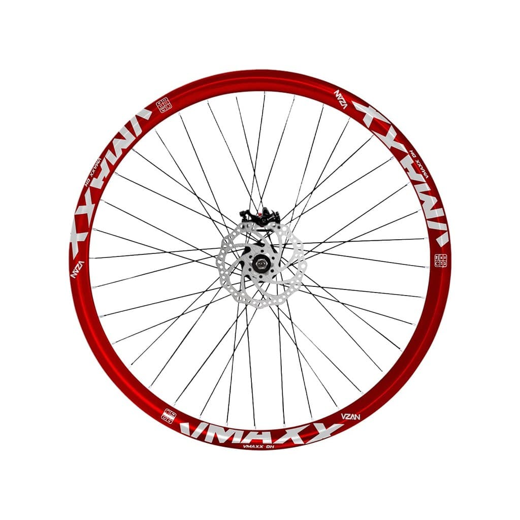 Roda Traseira Aro 26 Vzan Vmaxx Neon Para Freio a Disco Cubo Rosca e Freio a Disco Cor:Vermelho Neon