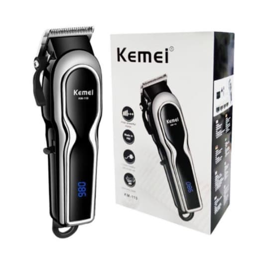 Máquina Cortar Cabelo Profissional s/Fio 119 Led Indicador