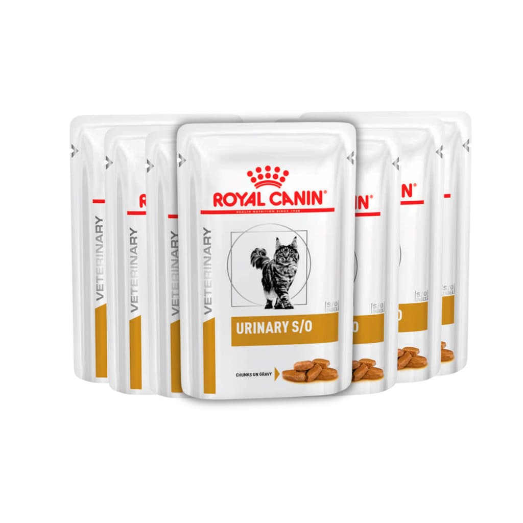 Kit Ração Úmida Ração Royal Canin Gatos Sachê Urinary S/0 - 85g - 12 unidades