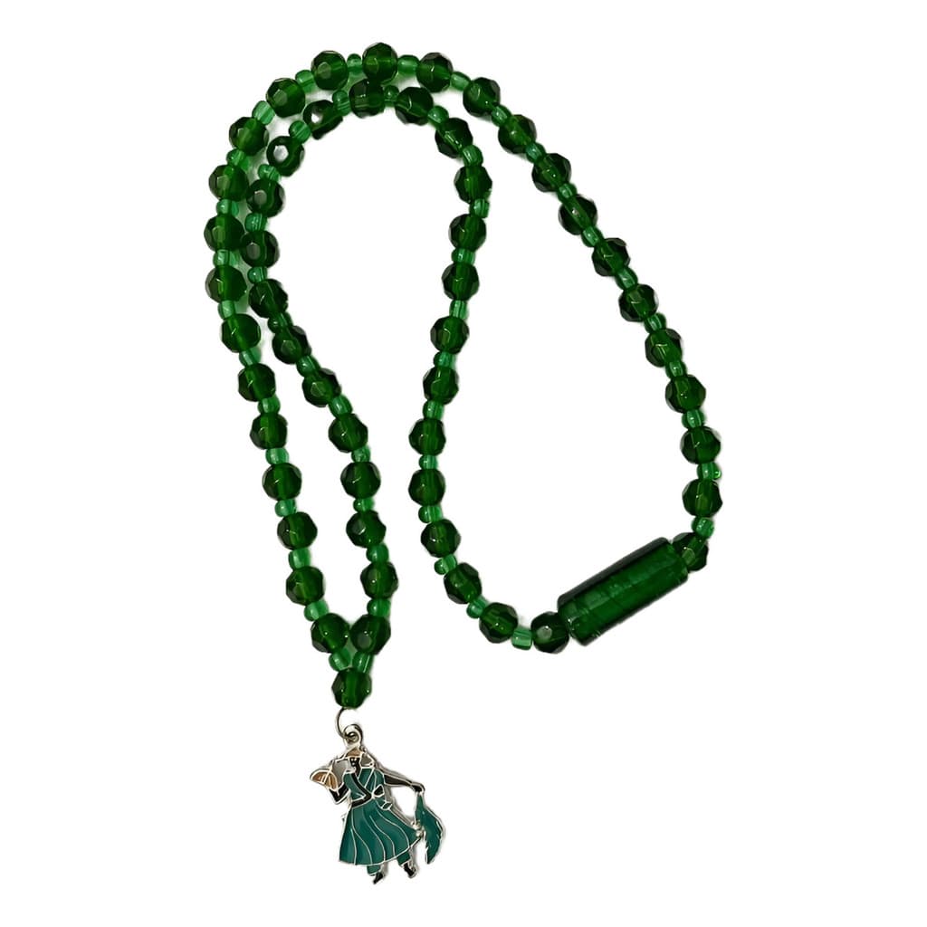 Guia Carro Oxóssi Patuá Proteção Cristal 8 Mm 26 Cm Verde-escuro