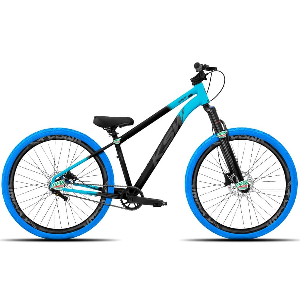 Bike do Grau Wheeling KSW Rebaixada Pneus Flame Kit Single - Bike de Empinar