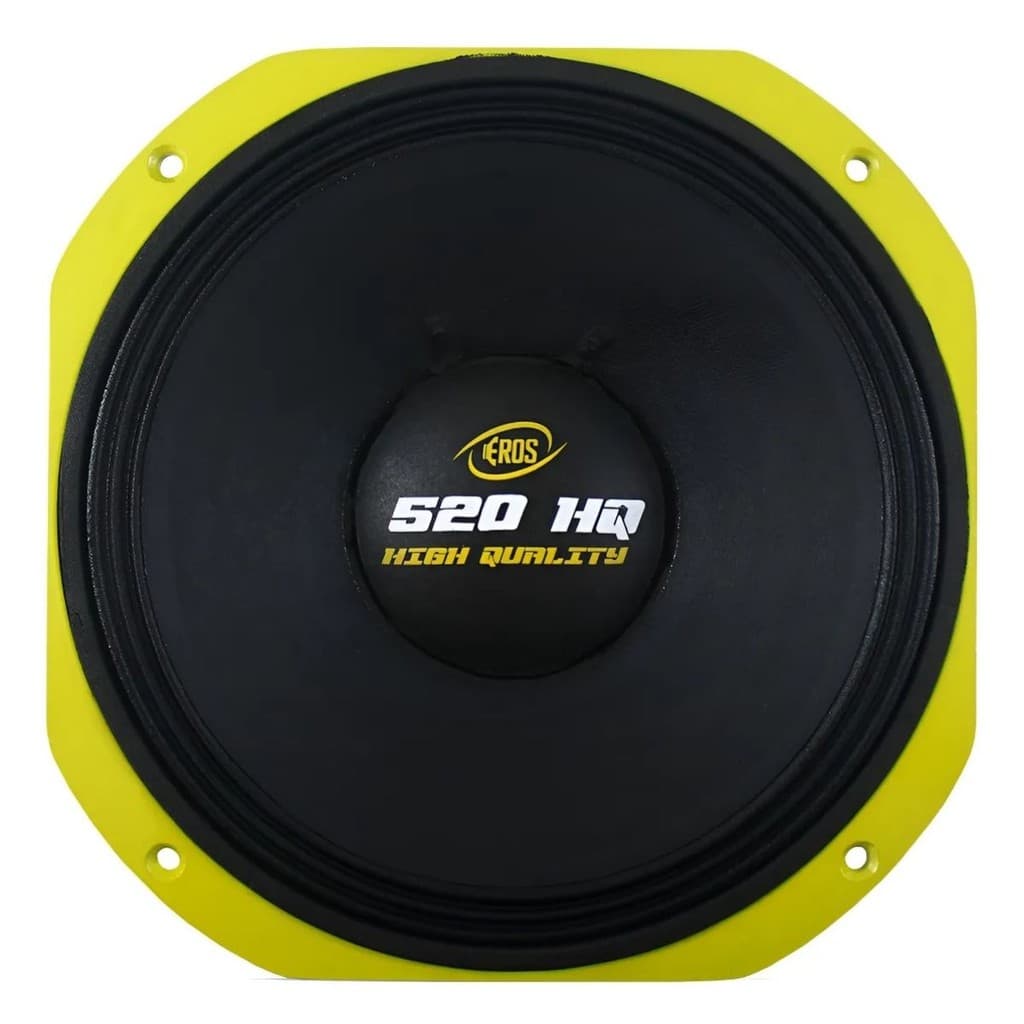 Woofer 10 Polegadas Eros E520HQ 520W RMS 4 Ohms Potência Alta Som Carro Trio