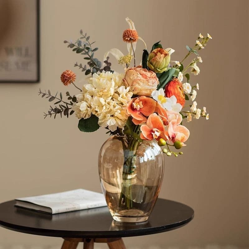 Instantâneo / luxo leve buquê de simulação de orquídea de borboleta / alta gama de falsas flores para a sala de jantar