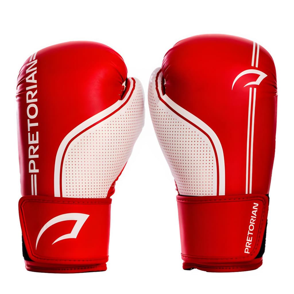 Kit Luva De Muay Thai e Boxe First FX1 com 1 Protetor Bucal e 1 Par de Bandagens - Pretorian