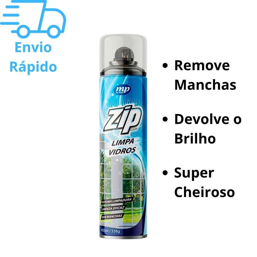 Limpa Vidros Spray Zip Clean 400ml My Place
