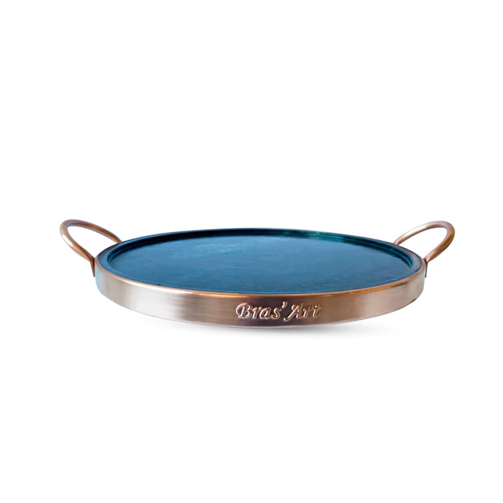 Forma Assadeira de Pedra Sabão  27 cm Para Assar As Melhores Pizza Quente Saudavel E Crocante