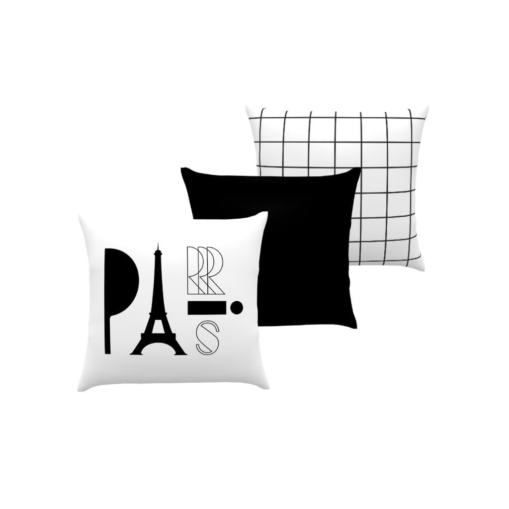 Kit Capas de Almofadas Decorativas 45x45cm - Coleção Citys
