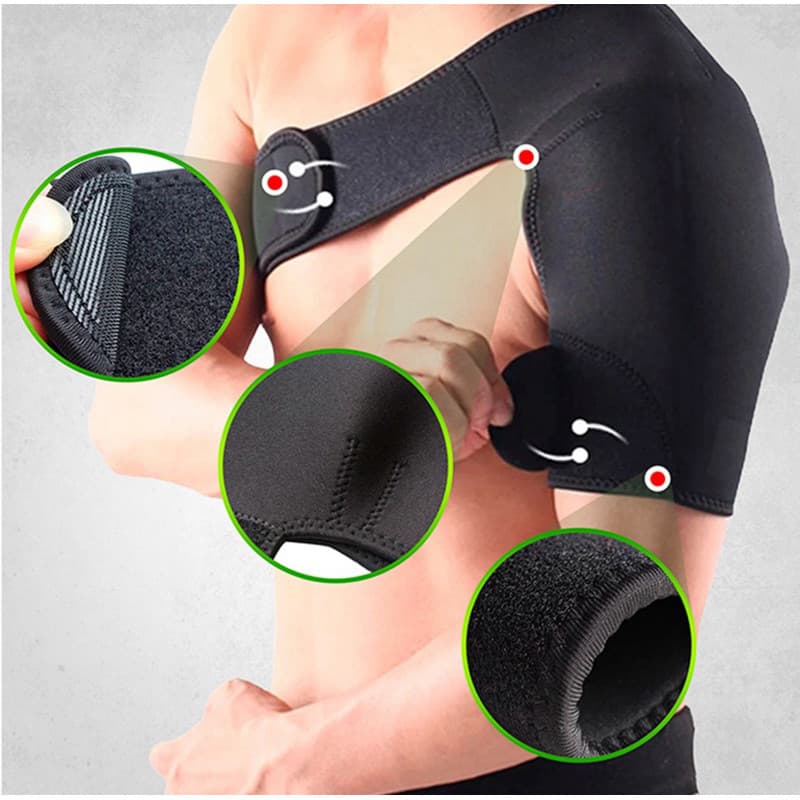 Ombreira Suporte Para Ombro Protetor Fisioterapia Tendinite Ortopédico Compressão Ajustável Flexão Fit Treino