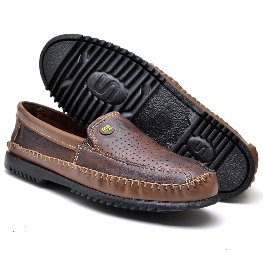 Sapato Mocassim Masculino Costurado Leve Macio Dia a Dia