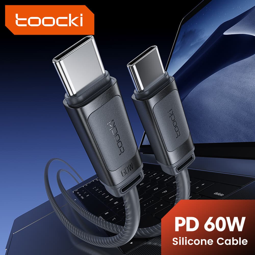 O cabo de dados para celular de silicone Tookci 60W é adequado para o cabo de carregamento rápido Apple 171615 e para o