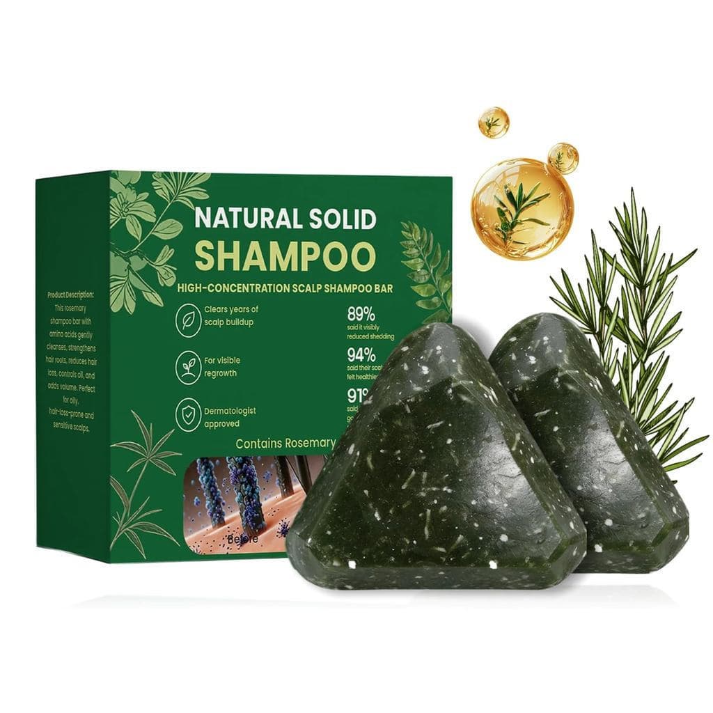 Sabonete Revitalizante para Couro Cabeludo Coreano – Sabonete Hidratante à Base de Plantas com Alecrim e Aminoácidos, ad