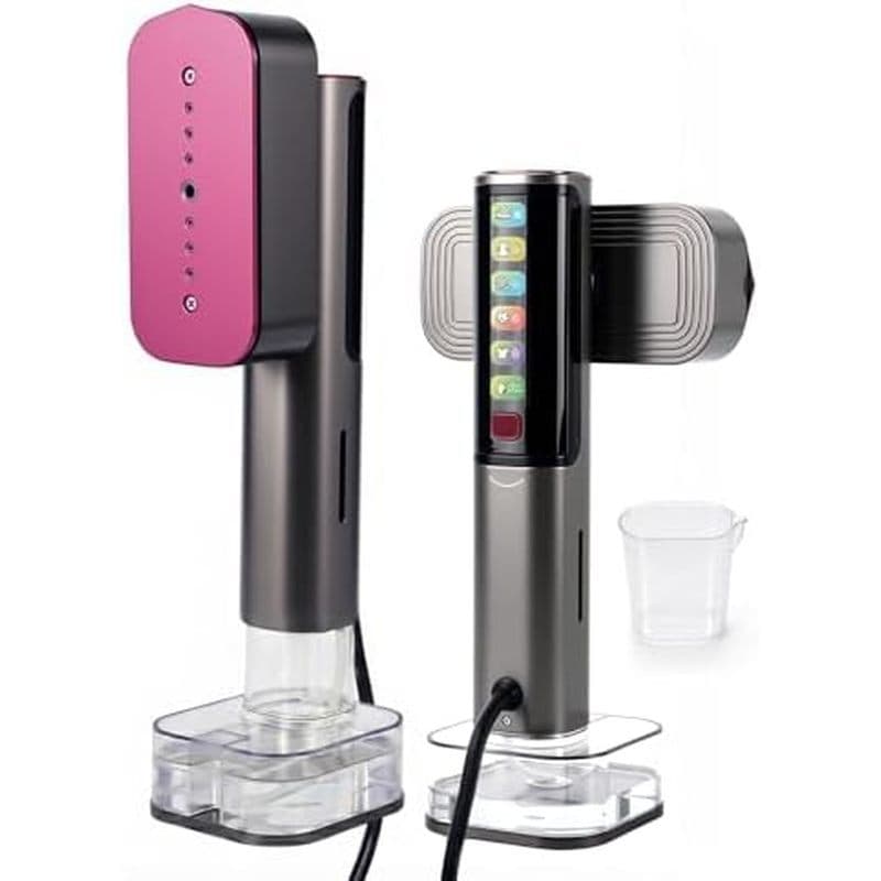 Vaporizador Para Roupas , Portátil 2 Em 1 De 1000 W E Ferro Com 6 Modos & amp ; Display LED , Tanque De 220ML De Viagem