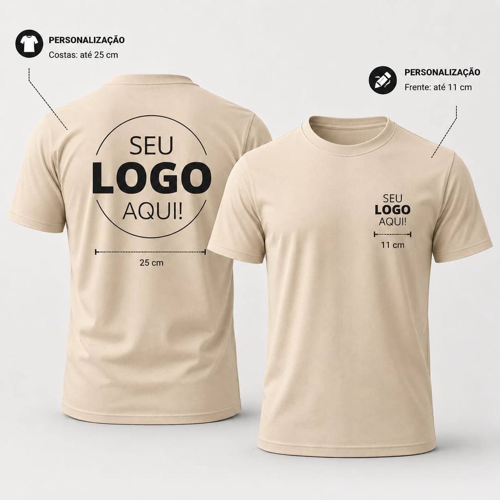 Camiseta Uniforme Empresa Personalizado Logo Foto Frase ou Arte Algodão 100 % Varias Cores