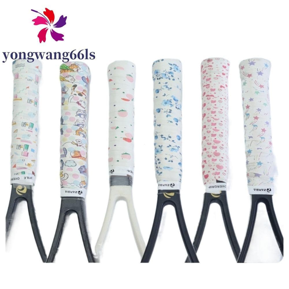 YONGWANG Grip Sweat Band , Fita Adesiva Para Badminton Com Impressão 3D , Overgrips De Tênis Fofos De Cor Brilhante Anti