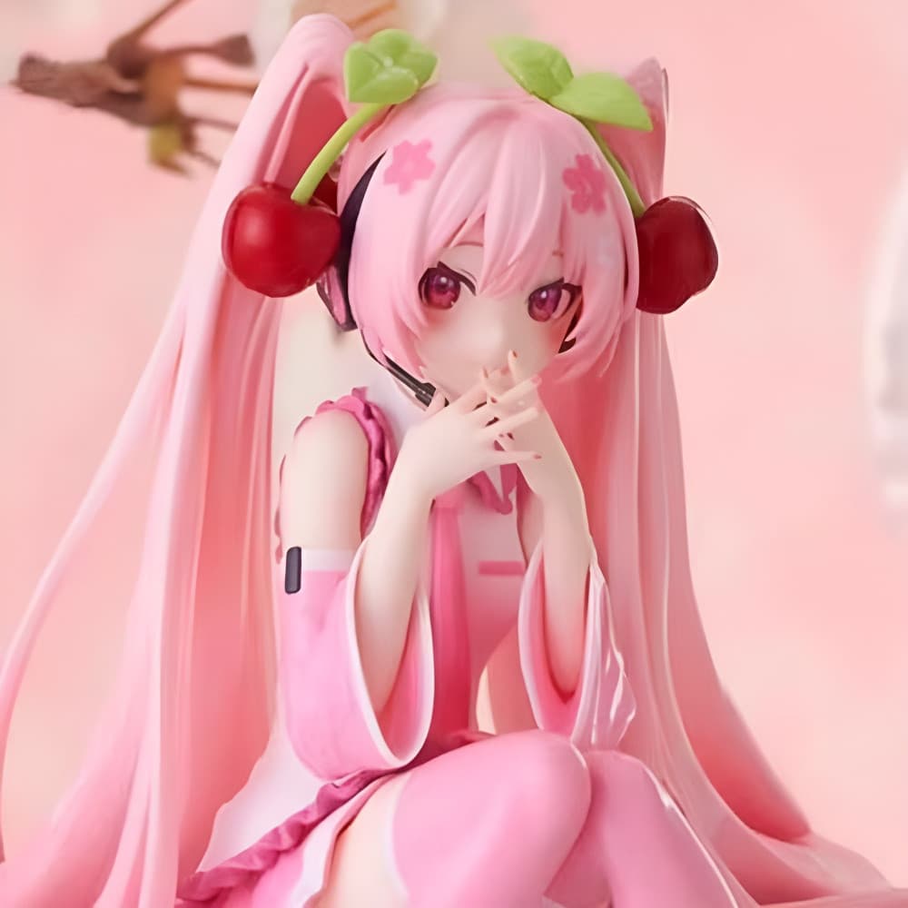 Sakura Hatsune Miku Figura Bonito Chassi De Carro Decoração De Mesa Cenário Modelo Feminino Presente & * -