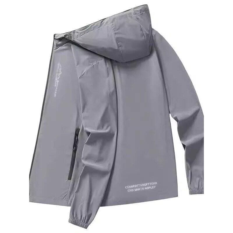 Roupas de proteção solar com capuz 2026 Novo estilo de seda gelada estilo fino respirável UFP40 + roupas masculinas de p