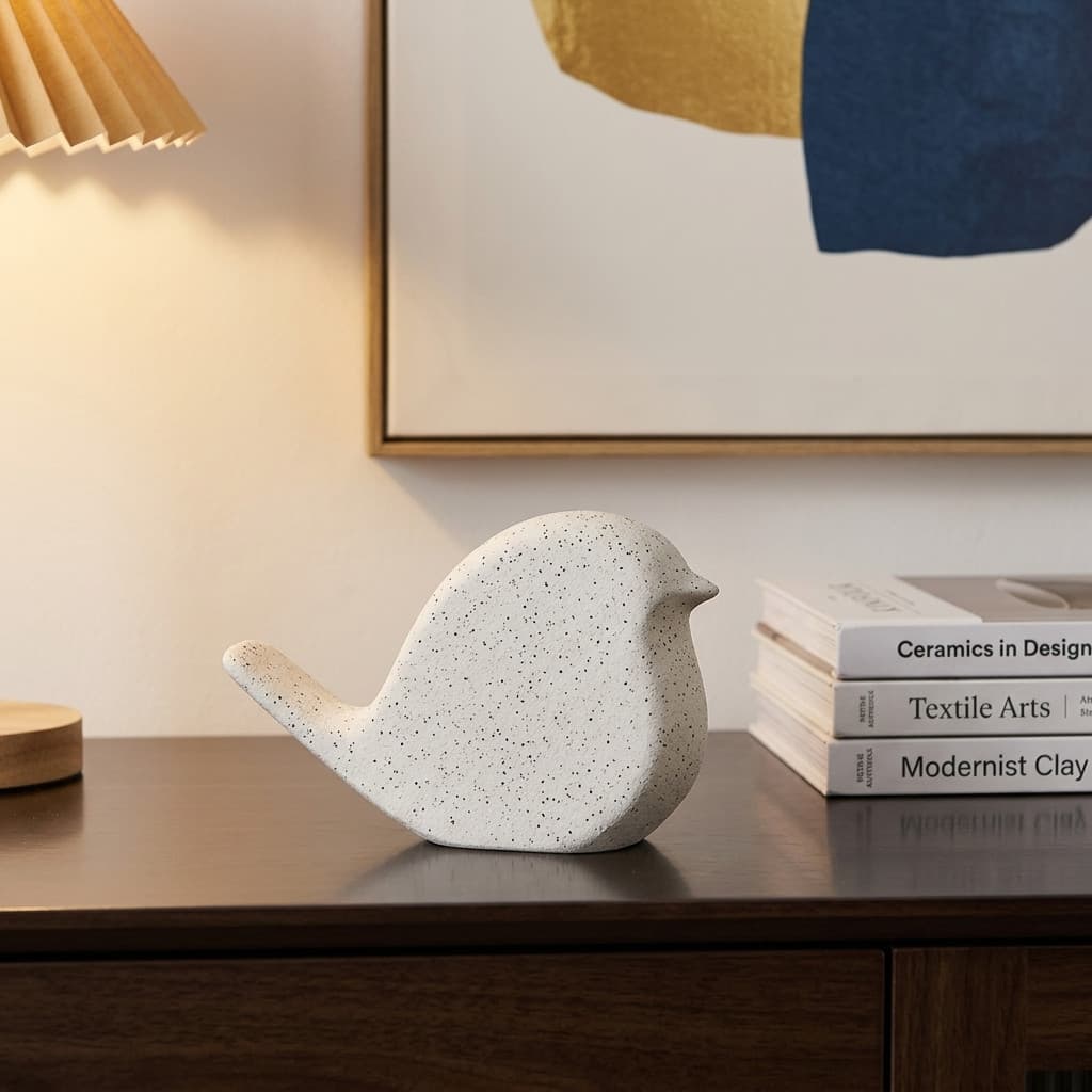 Enfeites de pássaros de cerâmica estilo dinheiro antigo, decoração nórdica simples para casa, sala de estar, estudo, art