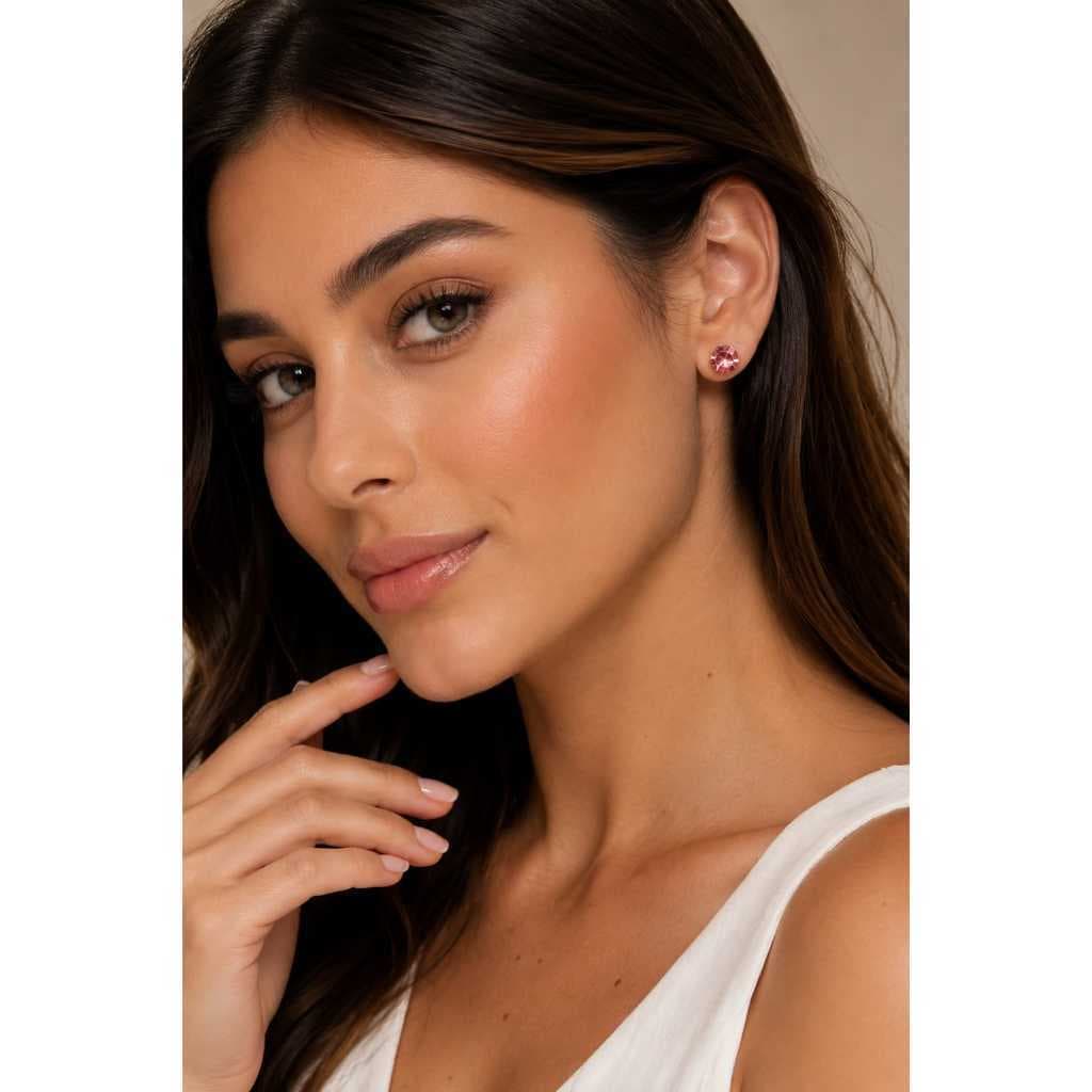 Par de Brincos Ponto de Luz Sortidos Coloridos com Zircônia – Delicados e Elegantes 4CM