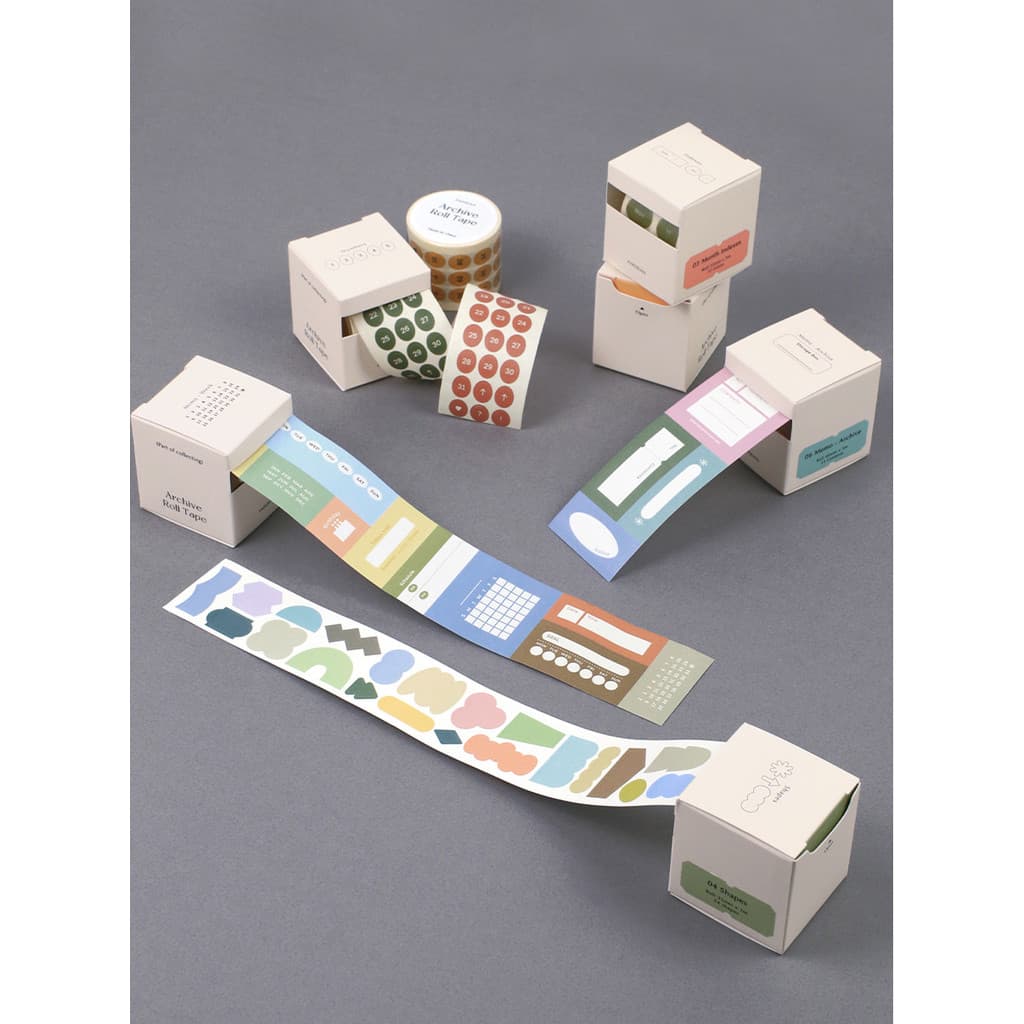 Coreia coreia paperian Retro simples fita corte morrer manual Material adesivo mensal semana índice número carta etiquet