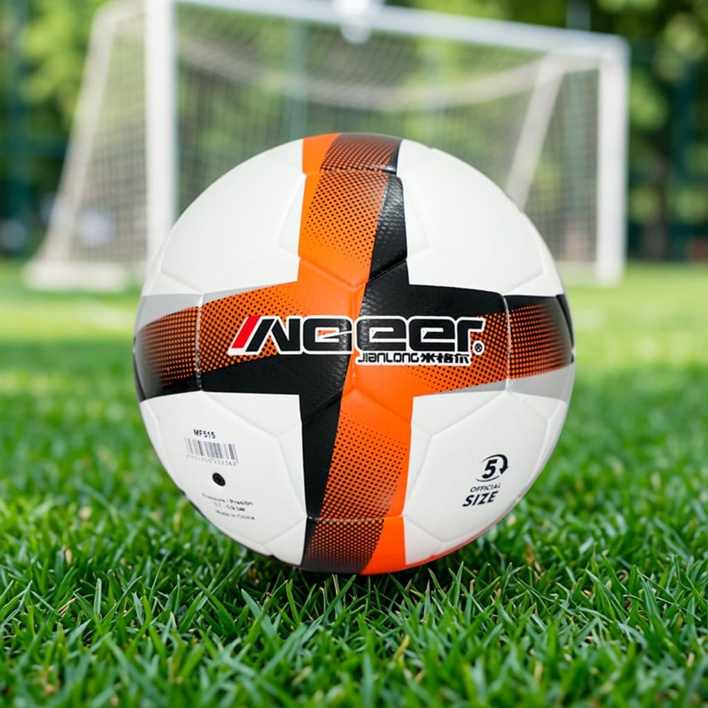 Migel MF515 Futebol Alto Elástico No. 5 bolas branco laranja preto contraste cor Design unissex pele de cobra padrão fut