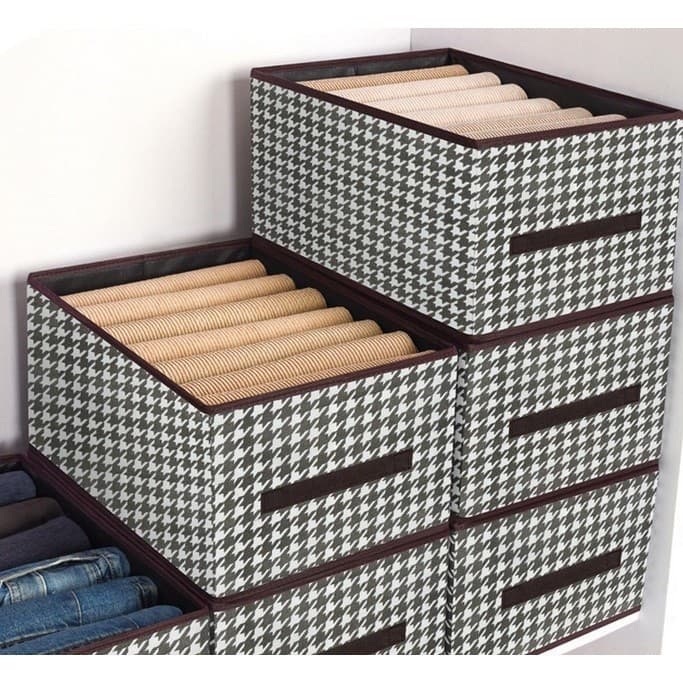 Kit 3 Caixas De Armazenamento  Roupas Com Grade Dobrável Multiuso Estampa Zebra