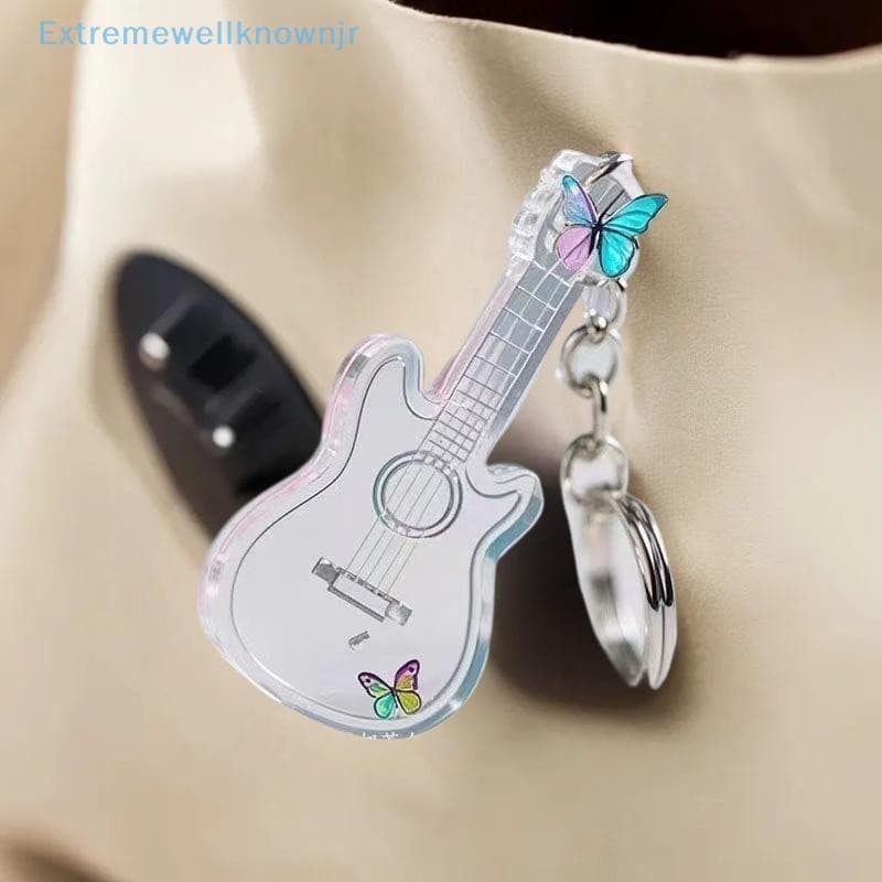 EJBR 5 Pçs 2D Plano Novo Instrumento Criativo Ins Violino Guitarra Pingente Chaveiro Saco Encantos Decoração Punk Orname
