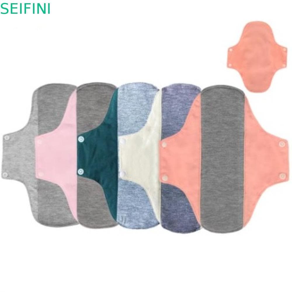 SEIFINI 6 Unidades De Almofadas De Pano Menstrual , Guardanapo Sanitário Lavável De Grafeno , Forro De Calcinha Reutiliz