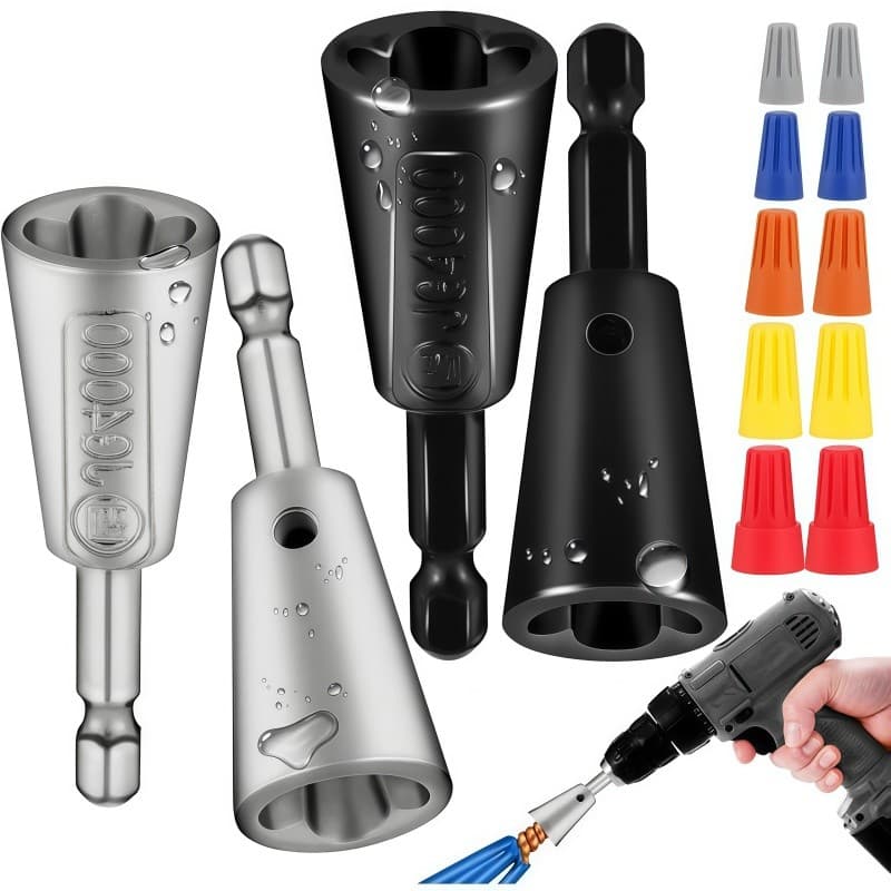 Kit Torcedor de Fios para Furadeira Ferramenta Torção Arame Conector para Eletricista