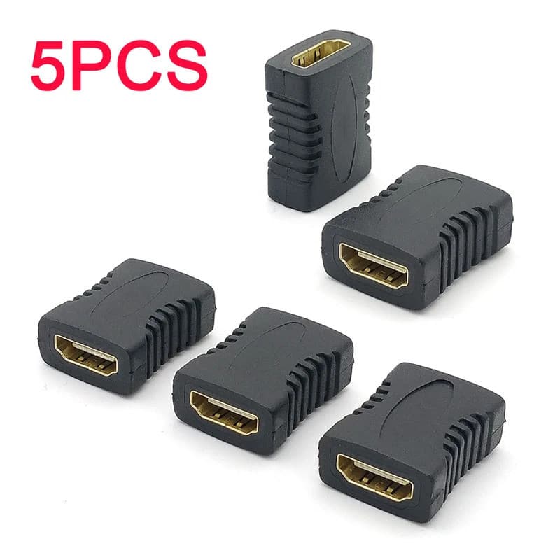 5pcs HDMI-compatible Extender Connector Coupler Adapter Extender Female To Female Joiner For Laptop TV Television 1080P