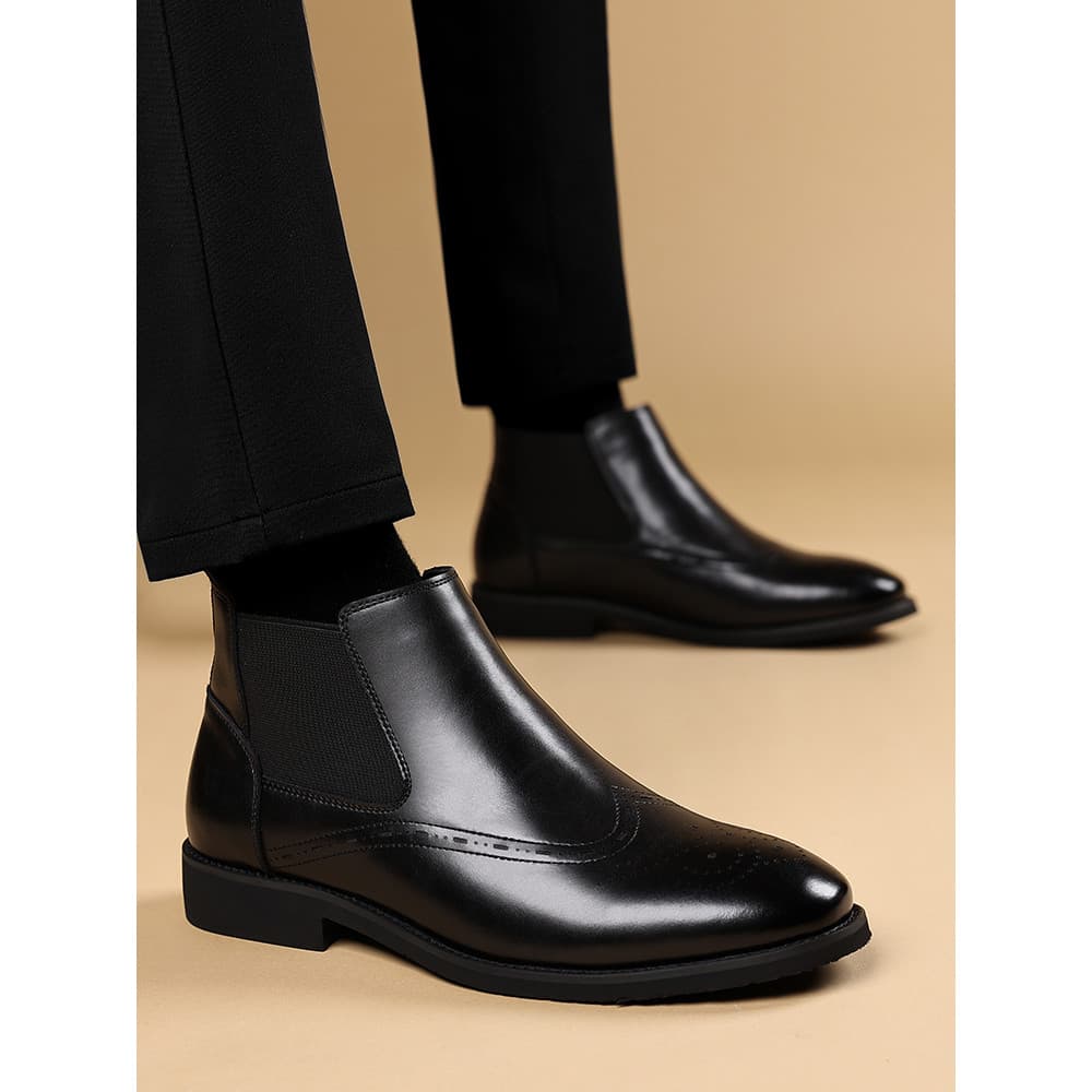 Martin botas masculinas 2025 novo estilo Brock botas de couro de um Pedal estilo britânico All-Match Chelsea botas de al