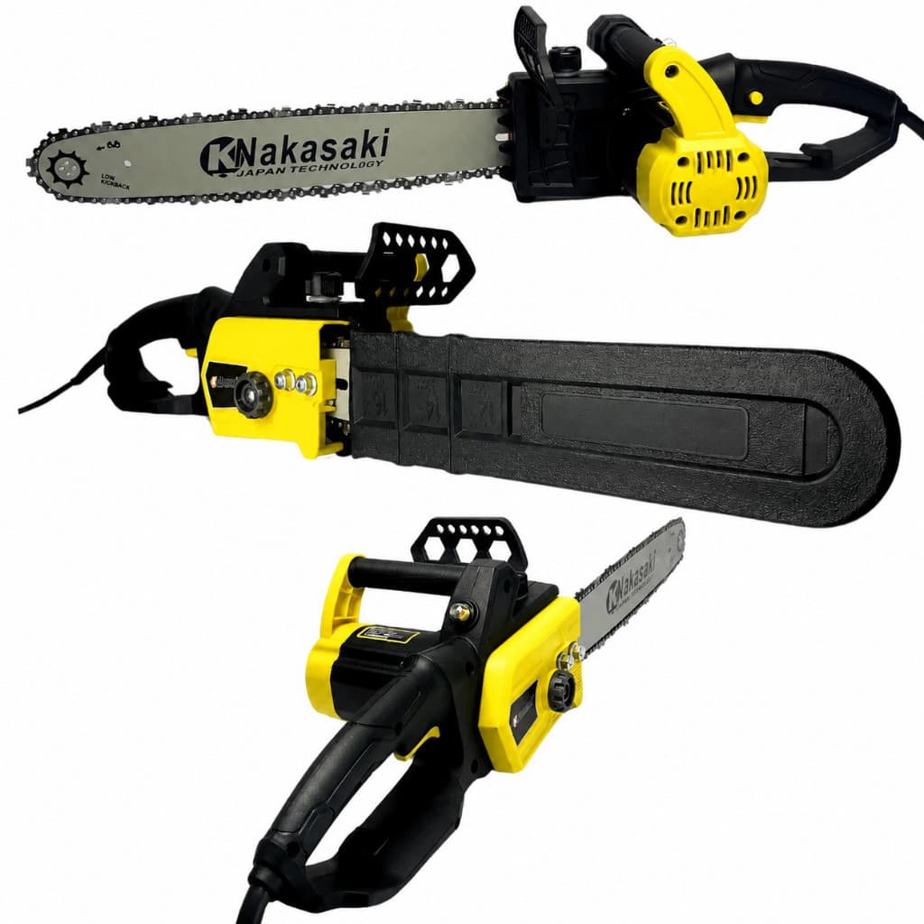 Moto Serra Elétrica Muito Potente 2300W Sabre de 48CM Eletrosserra + Proteção
