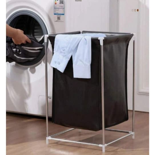 Cesto Organizador em Inox – Para Roupas, Brinquedos e Itens Multiuso (Com Suporte)