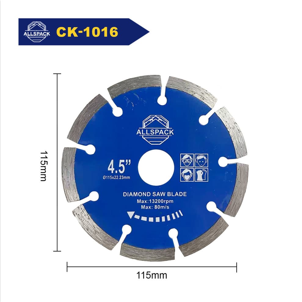 Disco Diamantado Segmentado para Concreto 115 125 ou 180mm Furo 22,23mm ALLSPACK