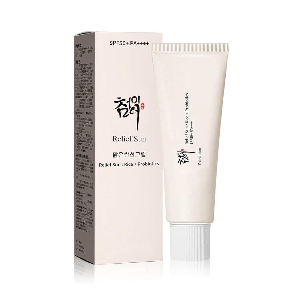 Protetor solar coreano orgânico SPF50+, PA++++ com arroz e probióticos |   Solução Coreana para Cuidados com a Pele para
