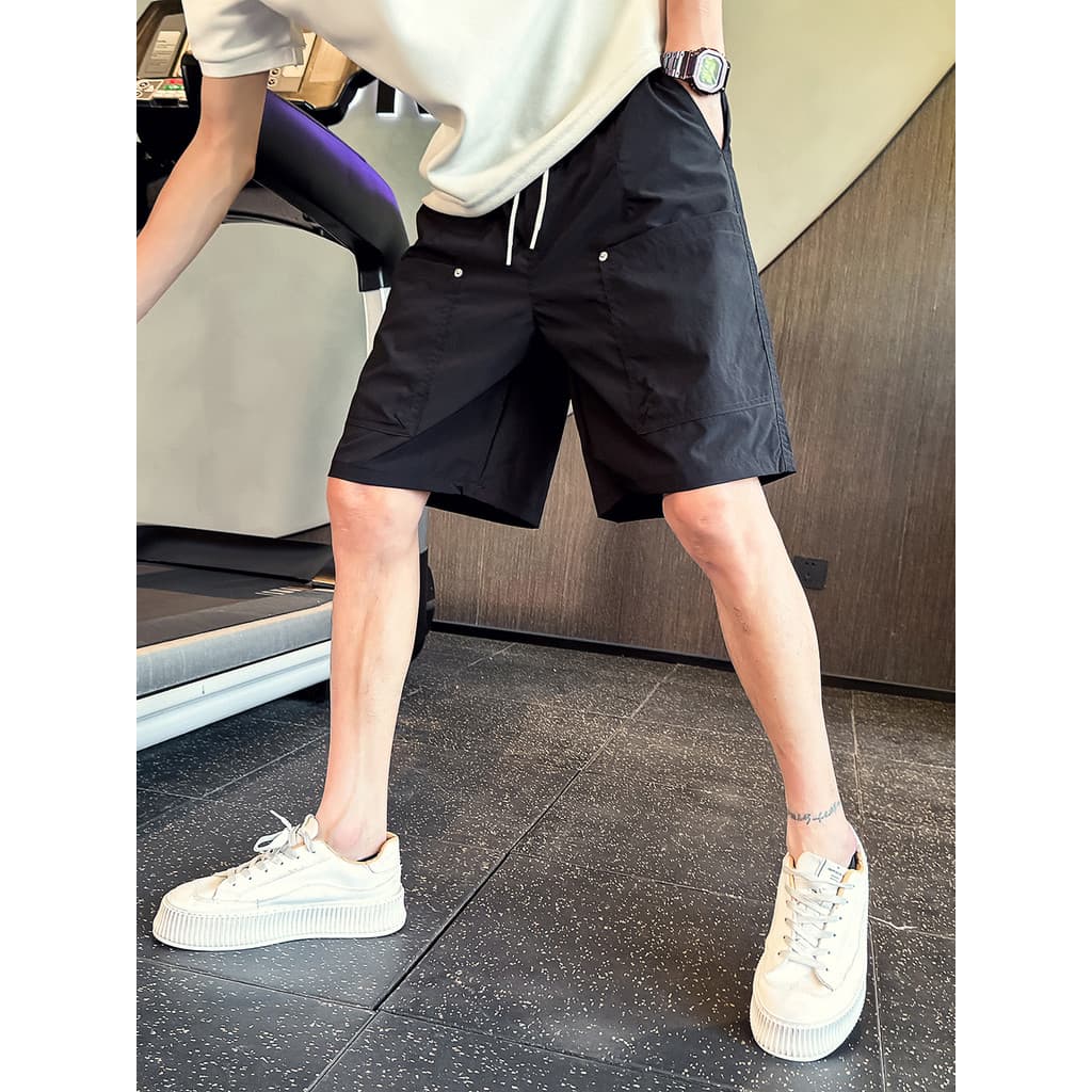 Shorts de seda gelo geral masculino verão fino calças de secagem rápida cinco pontos esportes calças masculinas 2025 nov