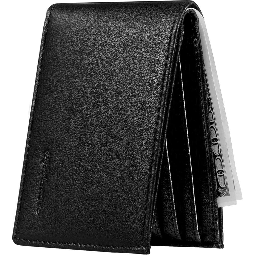 Carteira Slim Chelmon para Homens com Janela para Identificação e Bloqueio RFID, Porta-Cartões de Visita Minimalista par