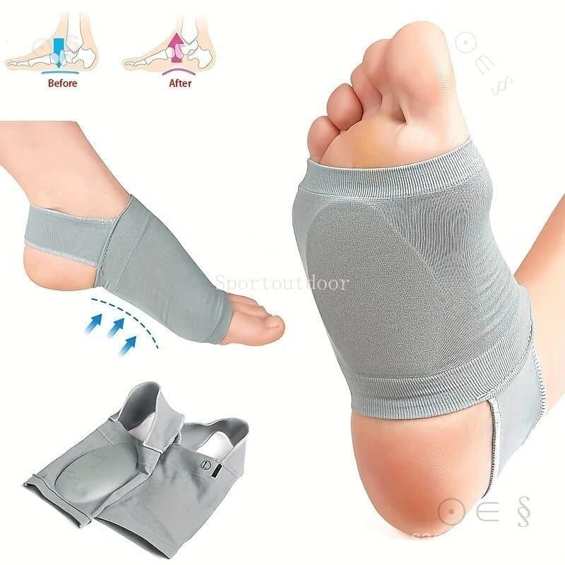 1 Par de Mangas de Suporte para Arco - Suporte de Compressão Metatarsal para Suporte de Pé Chato e Alívio da Fasciíte Pl