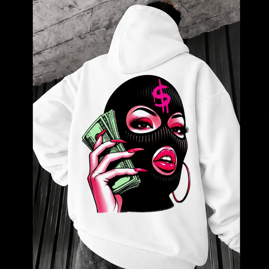 Moletom Masculino e Feminino Streetwear  Blusa de Frio Inverno Estampado Dolar Traper