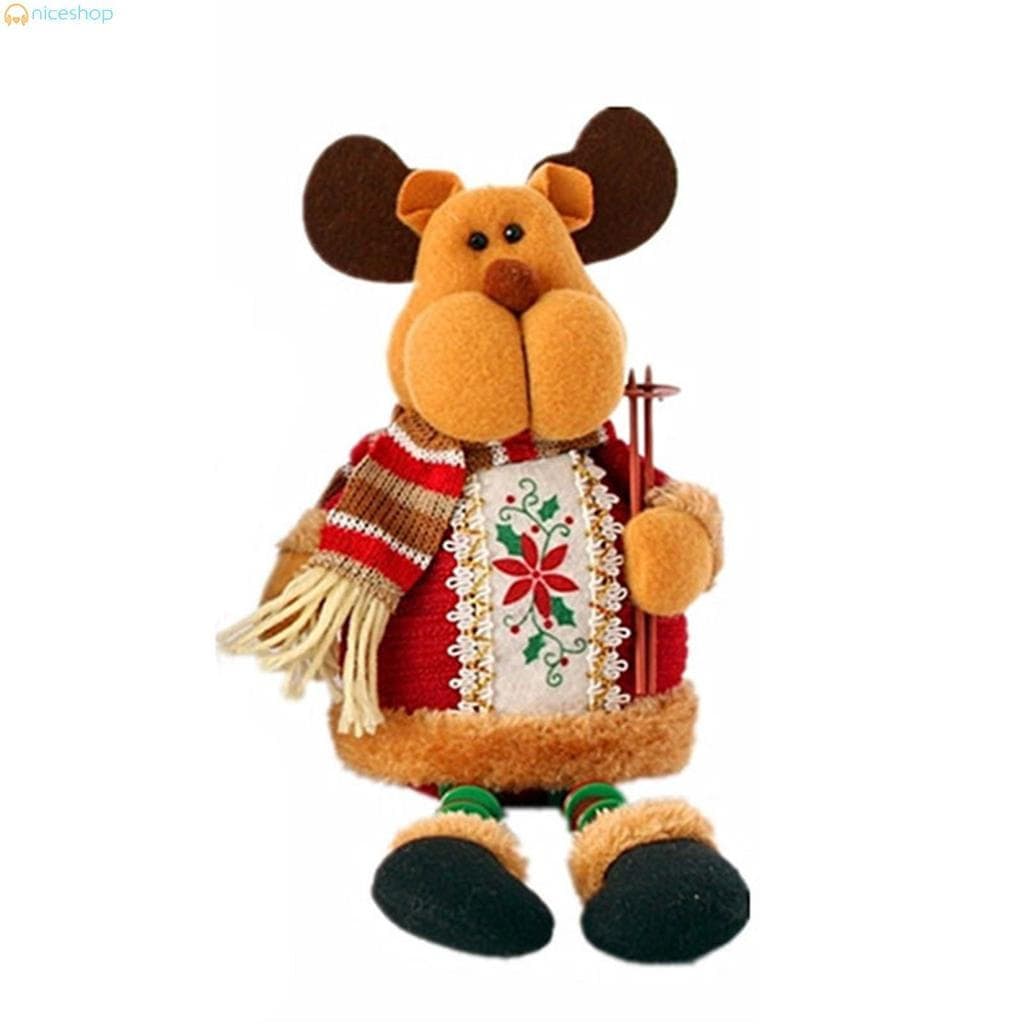Super Bonito Brinquedo De Pelúcia De Natal Sentado Papai Noel Boneco De Neve Rena Árvore Pendurado Decoração Casa Mesa I