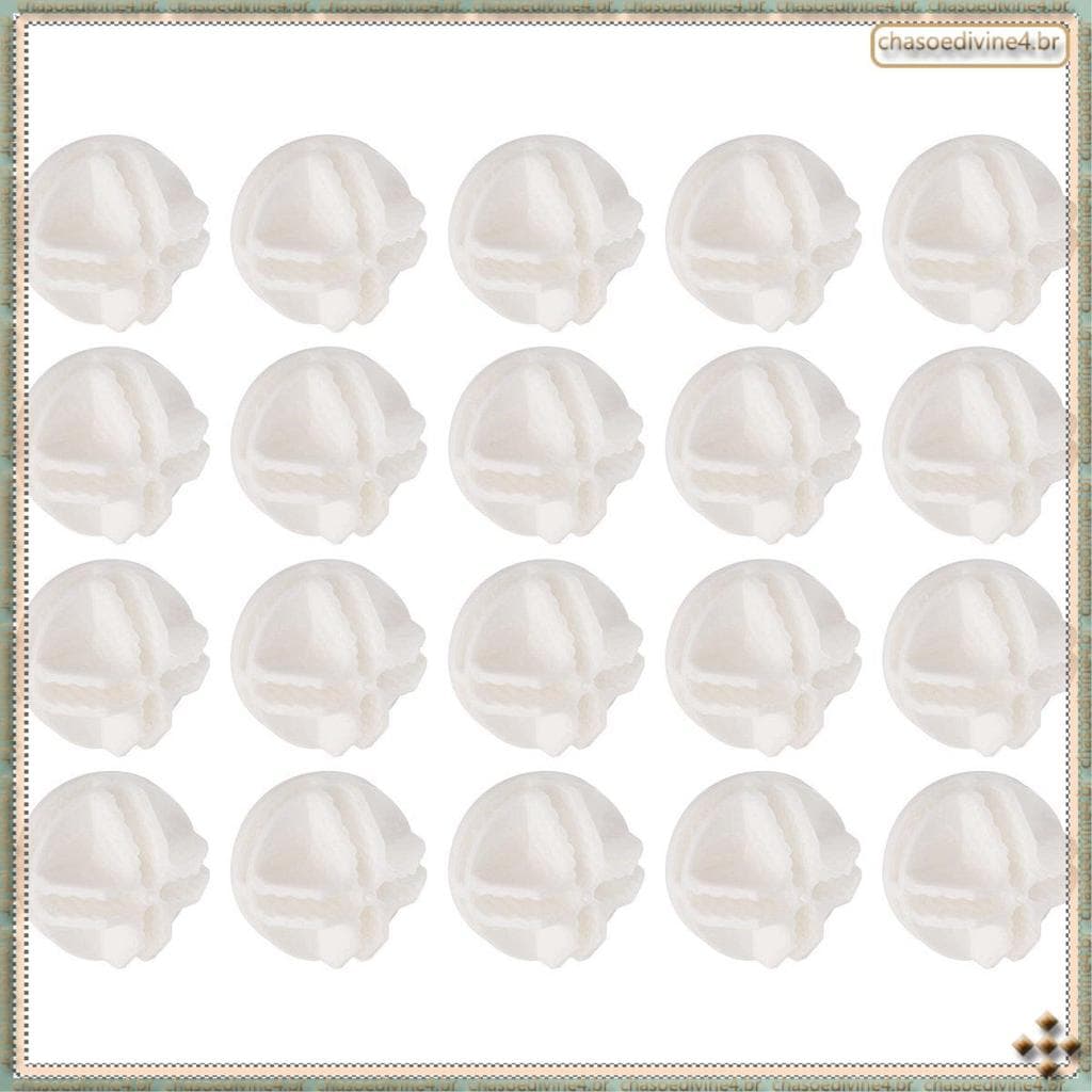 [Yzr] 20 Peças Conector De Cubo De Grade Conectores Abs Para Prateleiras De Armazenamento Fio (Branco)