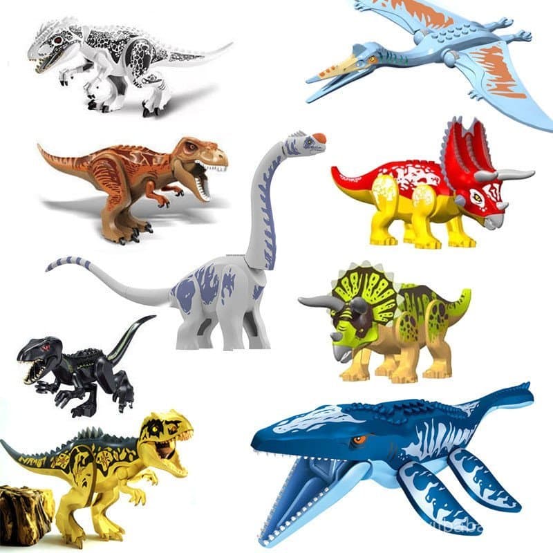Blocos de Montar de Dinossauro/Brinquedos Educativos Infantis/Tiranossauro Rex Criativo Feito à Mão