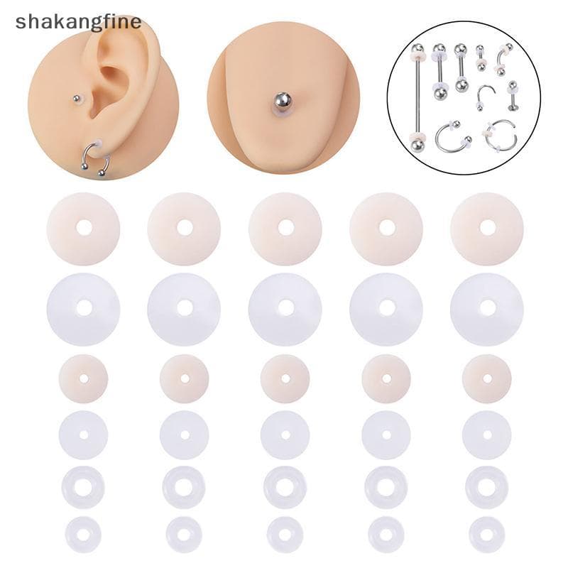 SHBR 1 Saco De Silicone Piercing Jóias Almofada Discos De Cura Flexível Anti Hiperplasia Para Fixar A Cartilagem Brinco