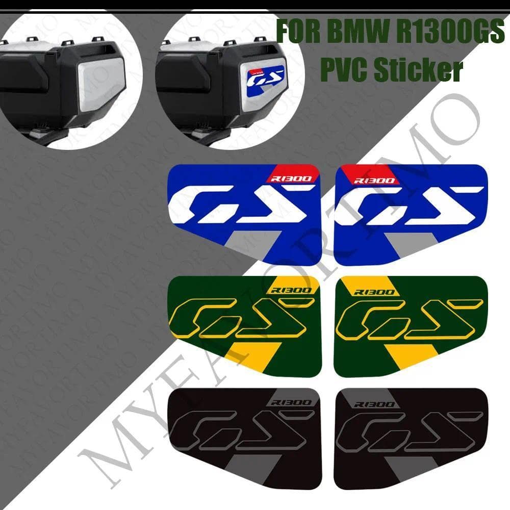 Para BMW R 1300 GS R1300GS Tronco Bagagem Panniers Lado Superior Casos Mala Protetor Adesivos Decalques ADV Aventura 202