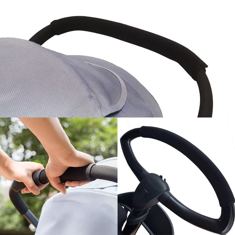 Capa de apoio de braço para carrinho de bebê preto puro alongado, acessórios especiais para adultos, luvas de proteção,