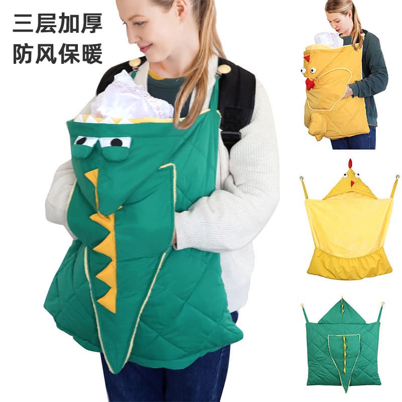 Capa quente para carregar bebês, outono inverno, colcha espessada, lã, lã, capa com capuz