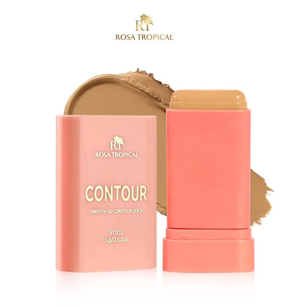 Contorno em Bastão Cremoso Alta Cobertura Longa Duração Resistente à Água Make ROSA TROPICAL