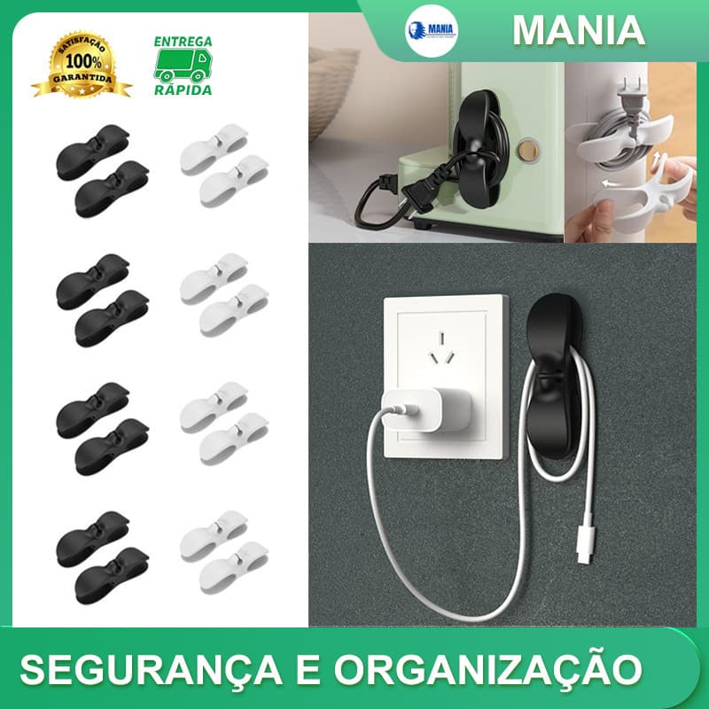 KIT 9 suporte de clipe universal Invólucro organizador de cabos armazenamento, mixer liquidificador